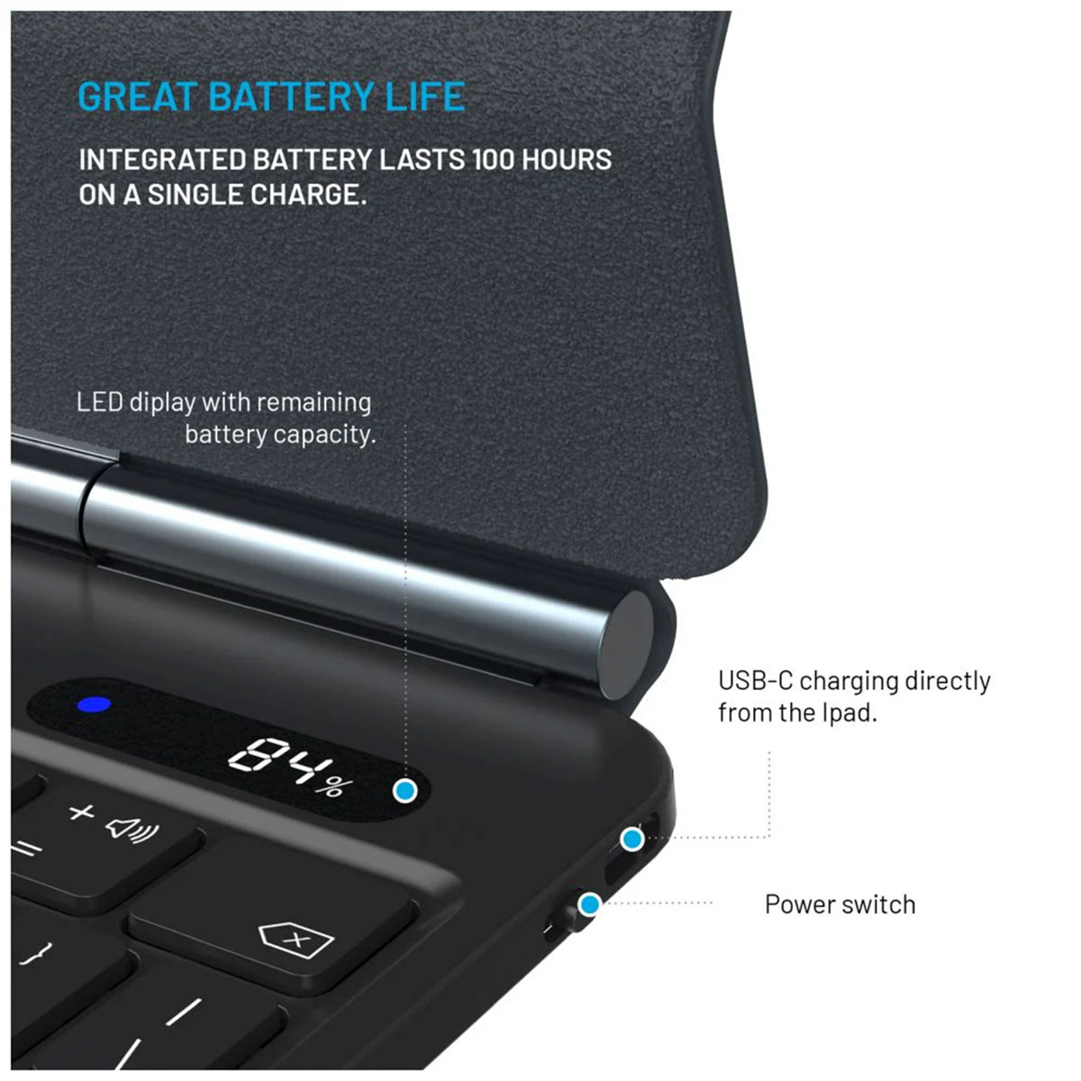 Fixed Typee QWERTY keyboard case iPad Pro 11 (2025) M5 / (2024) M4 - Zwart - Afbeelding 3