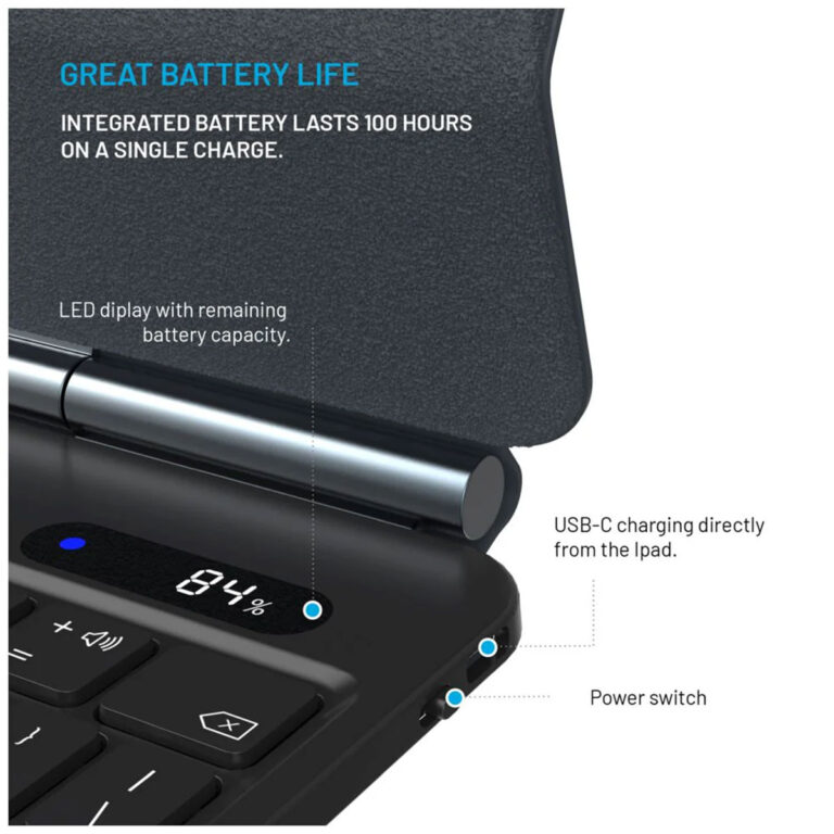 Fixed Typee QWERTY keyboard case iPad Pro 11 (2024) M4 - Zwart - Afbeelding 3