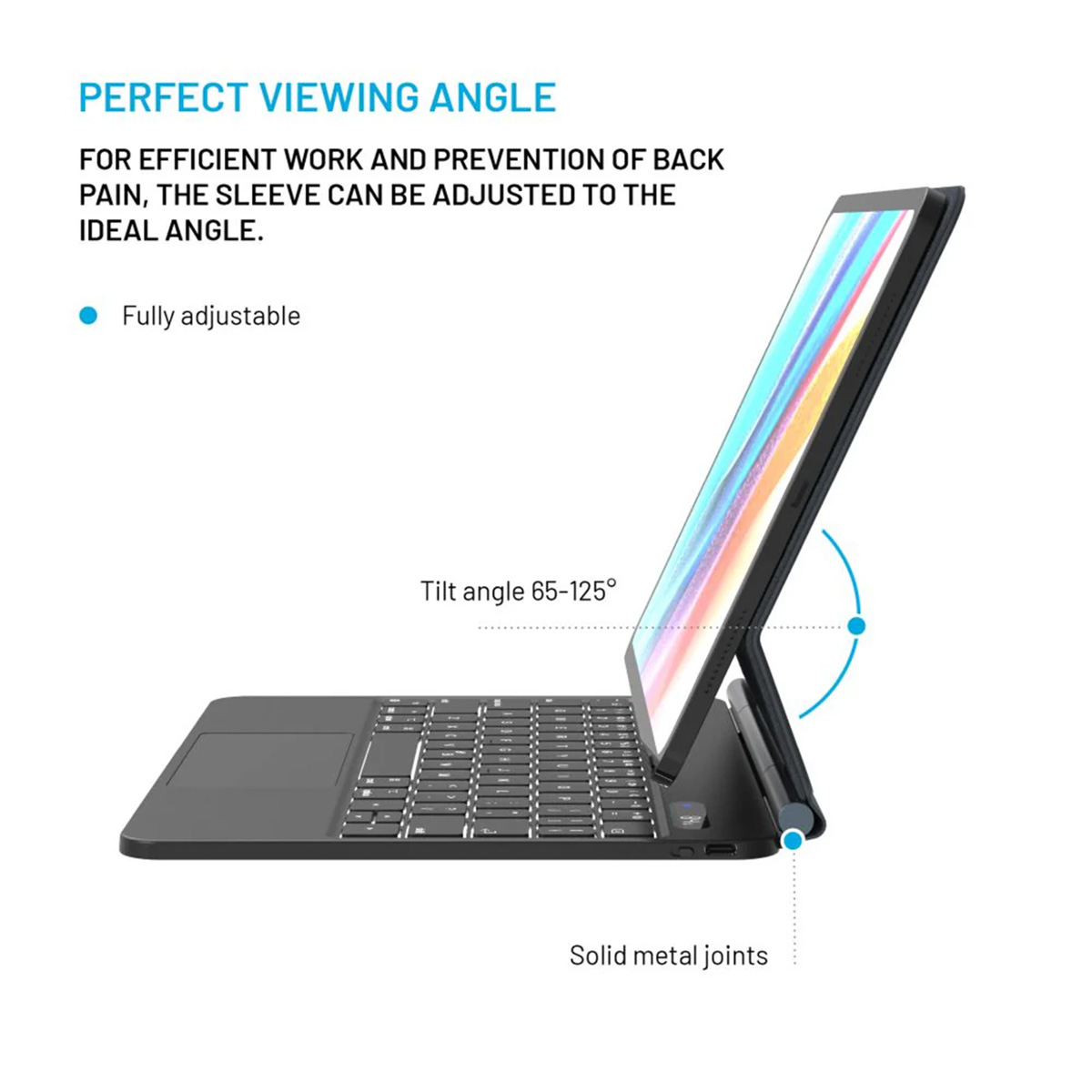 Fixed Typee QWERTY keyboard case iPad Pro 11 (2025) M5 / (2024) M4 - Zwart - Afbeelding 4