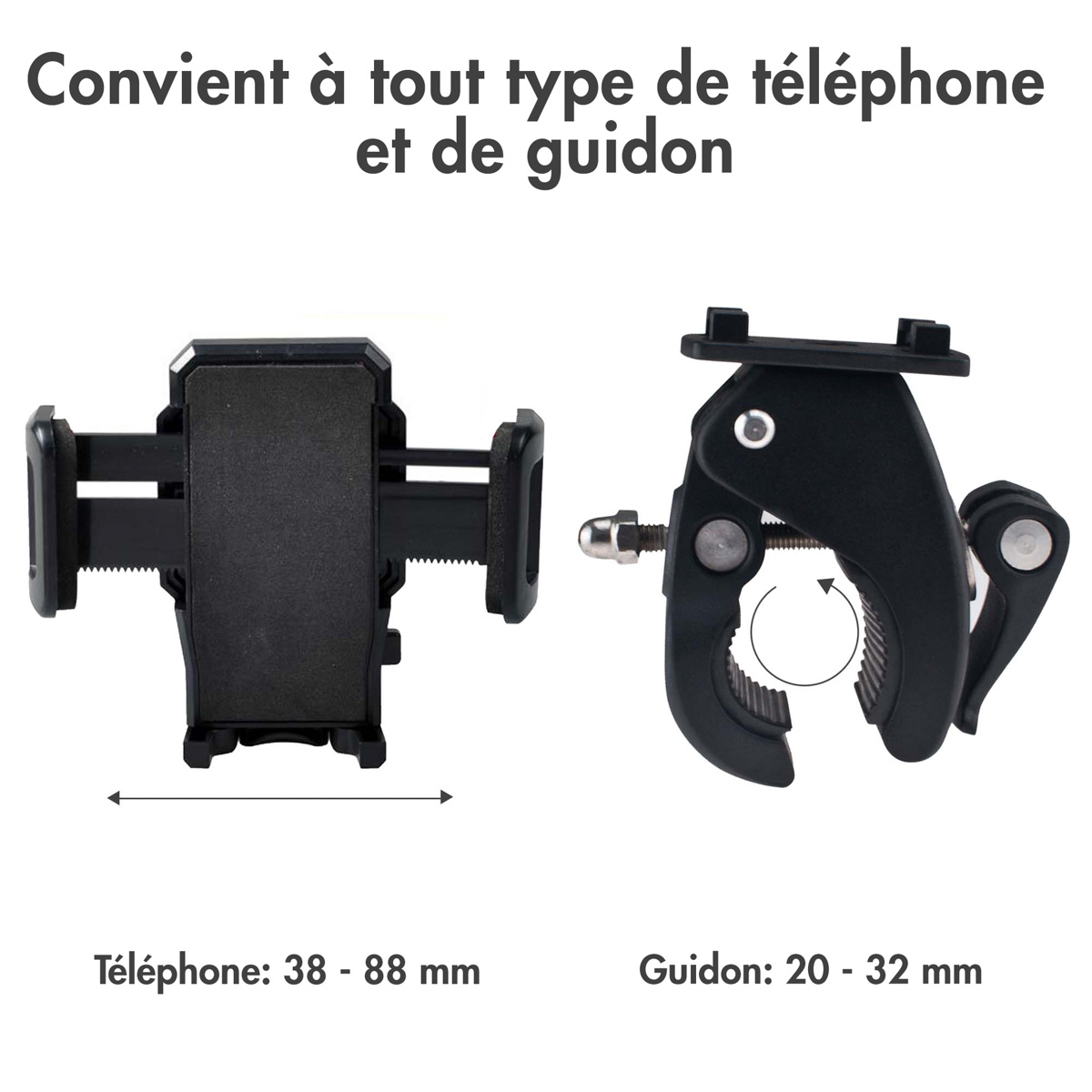 Accezz Telefoonhouder fiets - Verstelbaar - Universeel - Zwart - Afbeelding 6