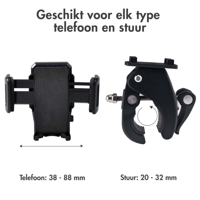 Accezz Telefoonhouder fiets - Verstelbaar - Universeel - Zwart - Afbeelding 8