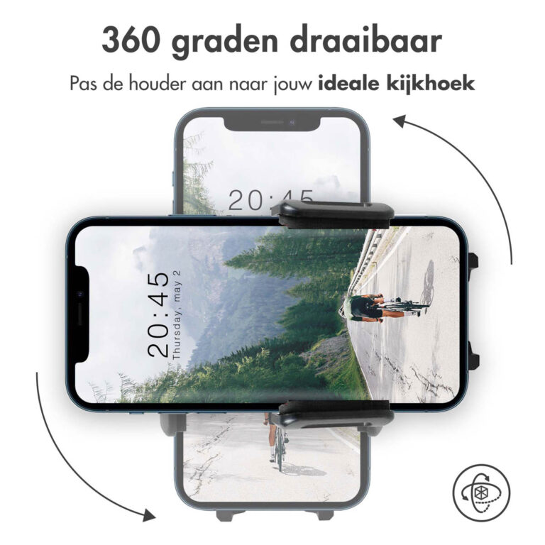 Accezz Telefoonhouder fiets - Verstelbaar - Universeel - Zwart - Afbeelding 5