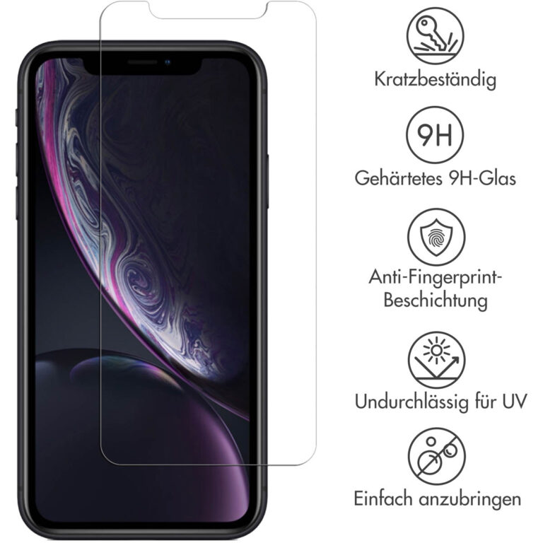 Selencia Gehard Glas Screenprotector voor Apple iPhone 12 (Pro) / 11 / Xr - Afbeelding 4