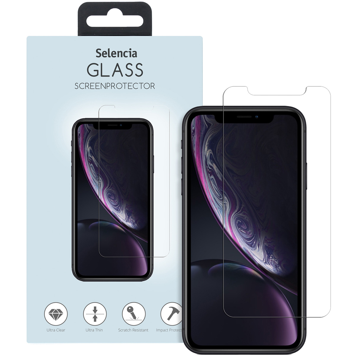 Selencia Gehard Glas Screenprotector voor Apple iPhone 12 (Pro) / 11 / Xr