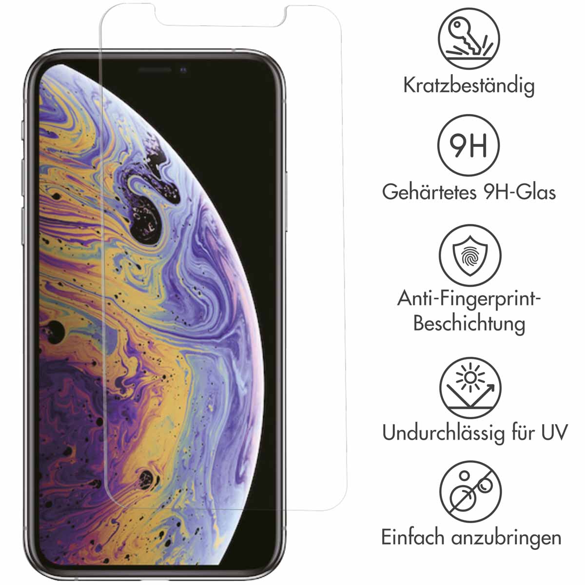 Selencia Gehard Glas Screenprotector Apple iPhone 11 Pro Max / Xs Max - Afbeelding 2