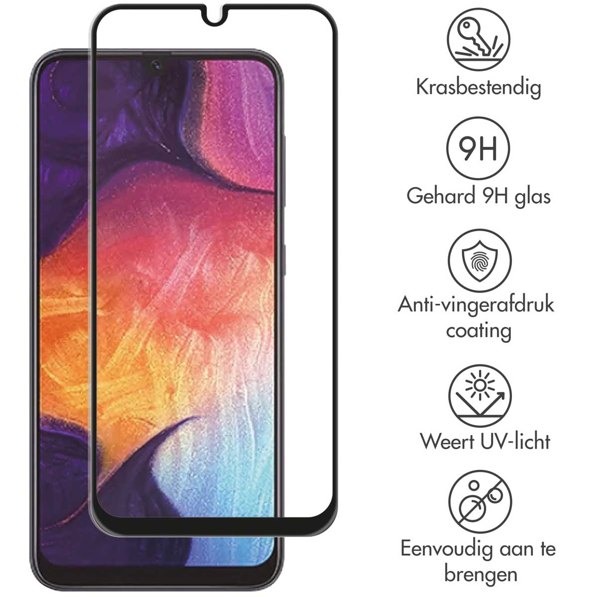 Selencia Gehard Glas Premium Screenprotector Samsung Galaxy A50 / A30s / M31 - Afbeelding 4