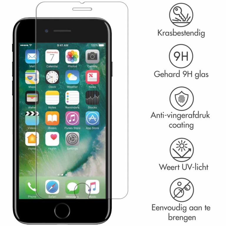 Selencia Gehard Glas Screenprotector Apple iPhone 8 / 7 / 6s / 6 - Afbeelding 2