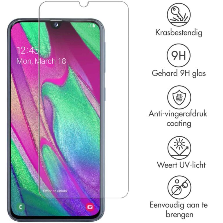 Selencia Gehard Glas Screenprotector Samsung Galaxy A40 - Afbeelding 2