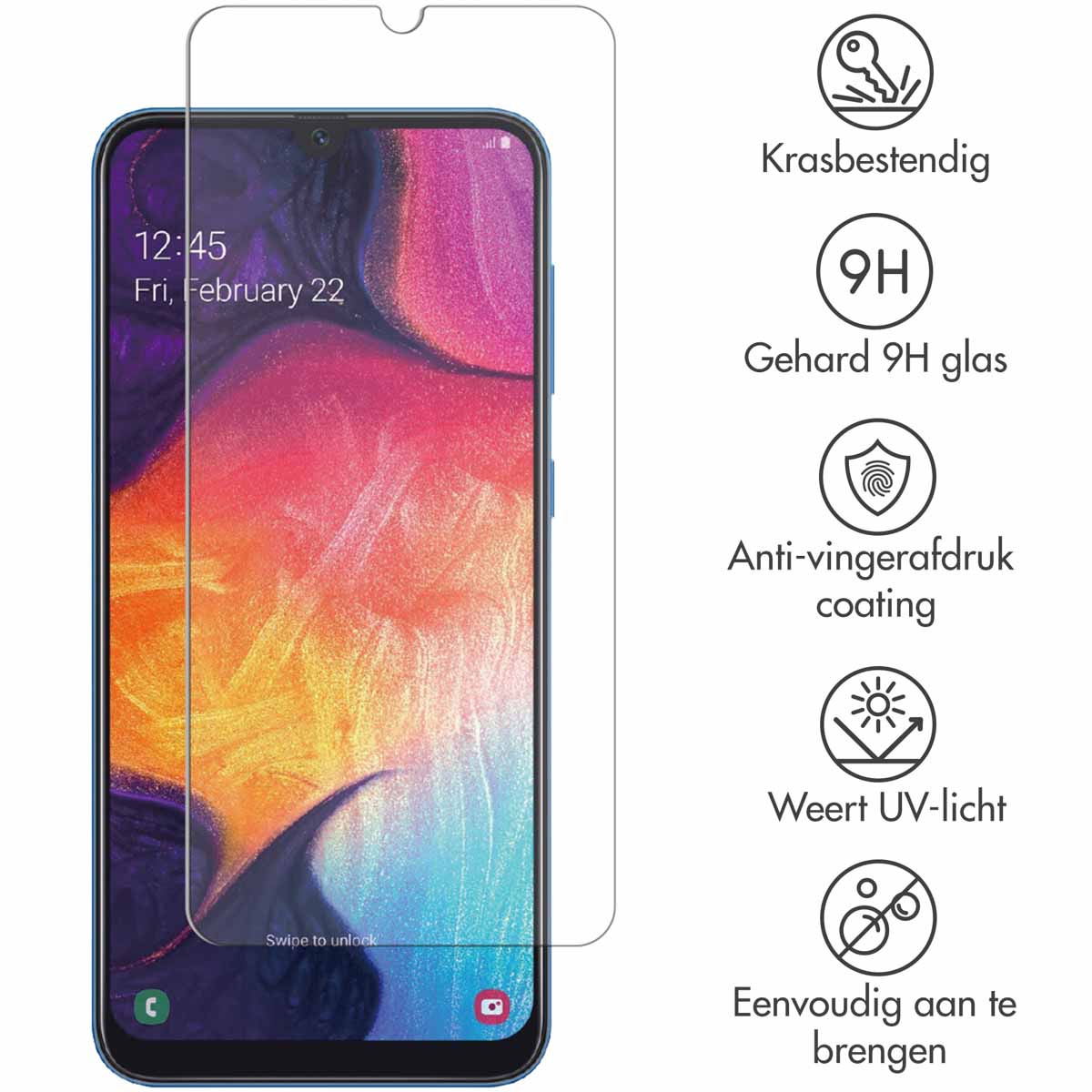 Selencia Gehard Glas Screenprotector Samsung Galaxy A50 / A30s / M31 - Afbeelding 4