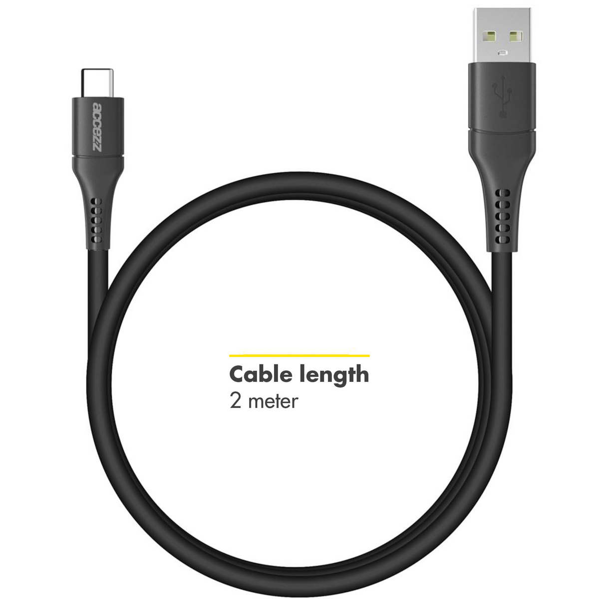 Accezz USB-C naar USB kabel - 2 meter - Zwart - Afbeelding 8