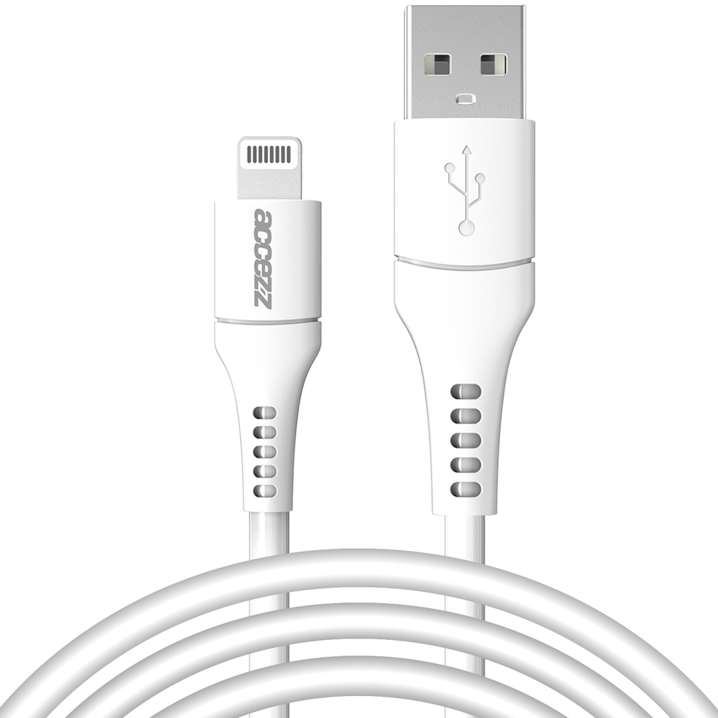 Accezz Lightning naar USB kabel – MFi certificering – 2 meter – Wit