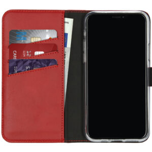 Selencia Echt Lederen Bookcase Apple iPhone 11 Pro - Rood