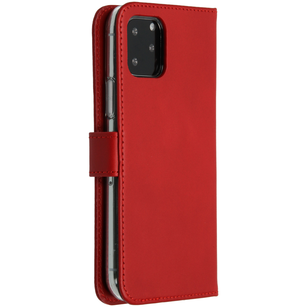 Selencia Echt Leren Bookcase Apple iPhone 11 Pro - Rood - Afbeelding 3