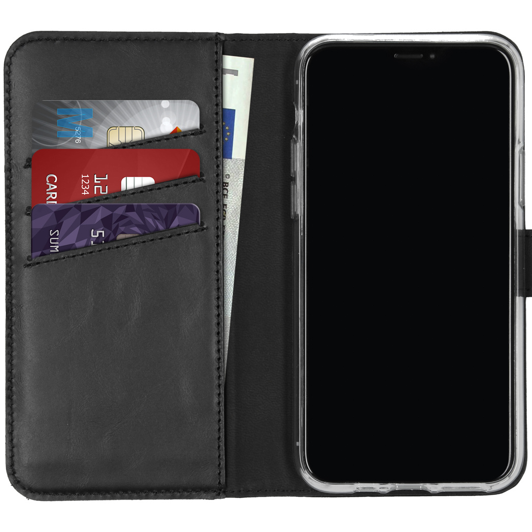 Selencia Echt Lederen Bookcase Apple iPhone 11 Pro – Zwart