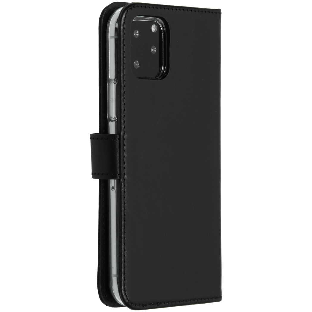Selencia Echt Leren Bookcase Apple iPhone 11 Pro - Zwart - Afbeelding 3