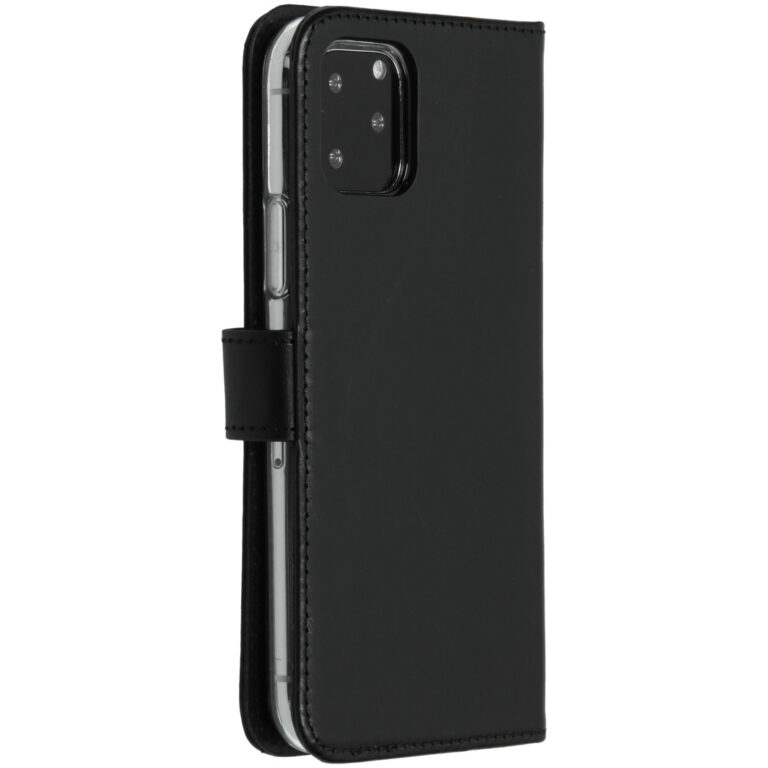 Selencia Echt Lederen Bookcase Apple iPhone 11 Pro - Zwart - Afbeelding 3