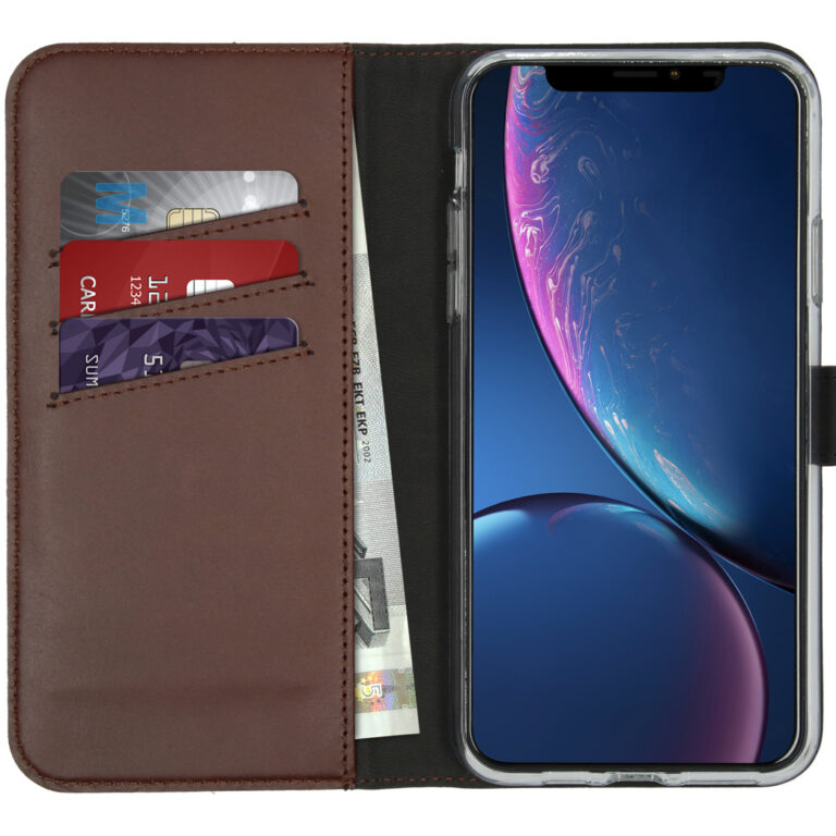 Selencia Echt Lederen Bookcase Apple iPhone 11 Pro Max - Bruin - Afbeelding 3