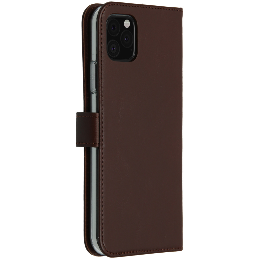 Selencia Echt Lederen Bookcase Apple iPhone 11 Pro Max – Bruin