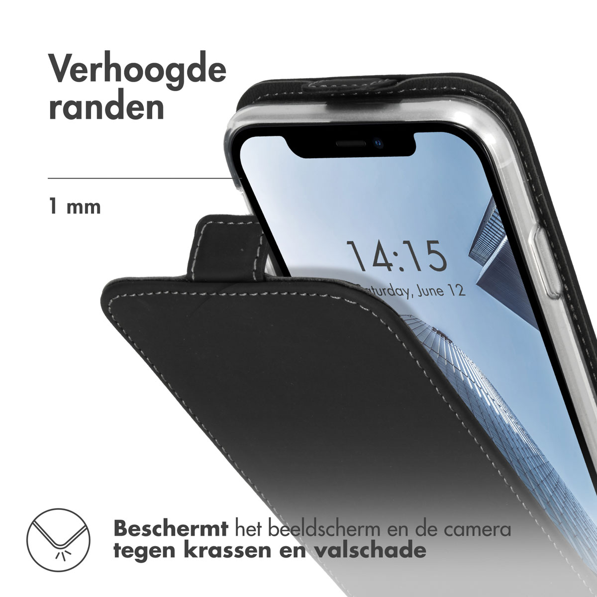 Accezz Flipcase Apple iPhone Xr - Zwart - Afbeelding 2