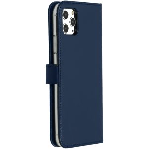 Selencia Echt Leren Bookcase Apple iPhone 11 Pro Max - Blauw