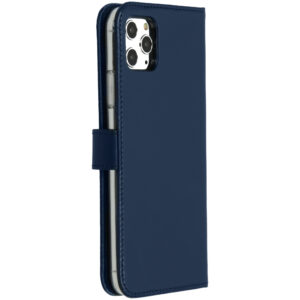 Selencia Echt Lederen Bookcase Apple iPhone 11 Pro Max - Blauw