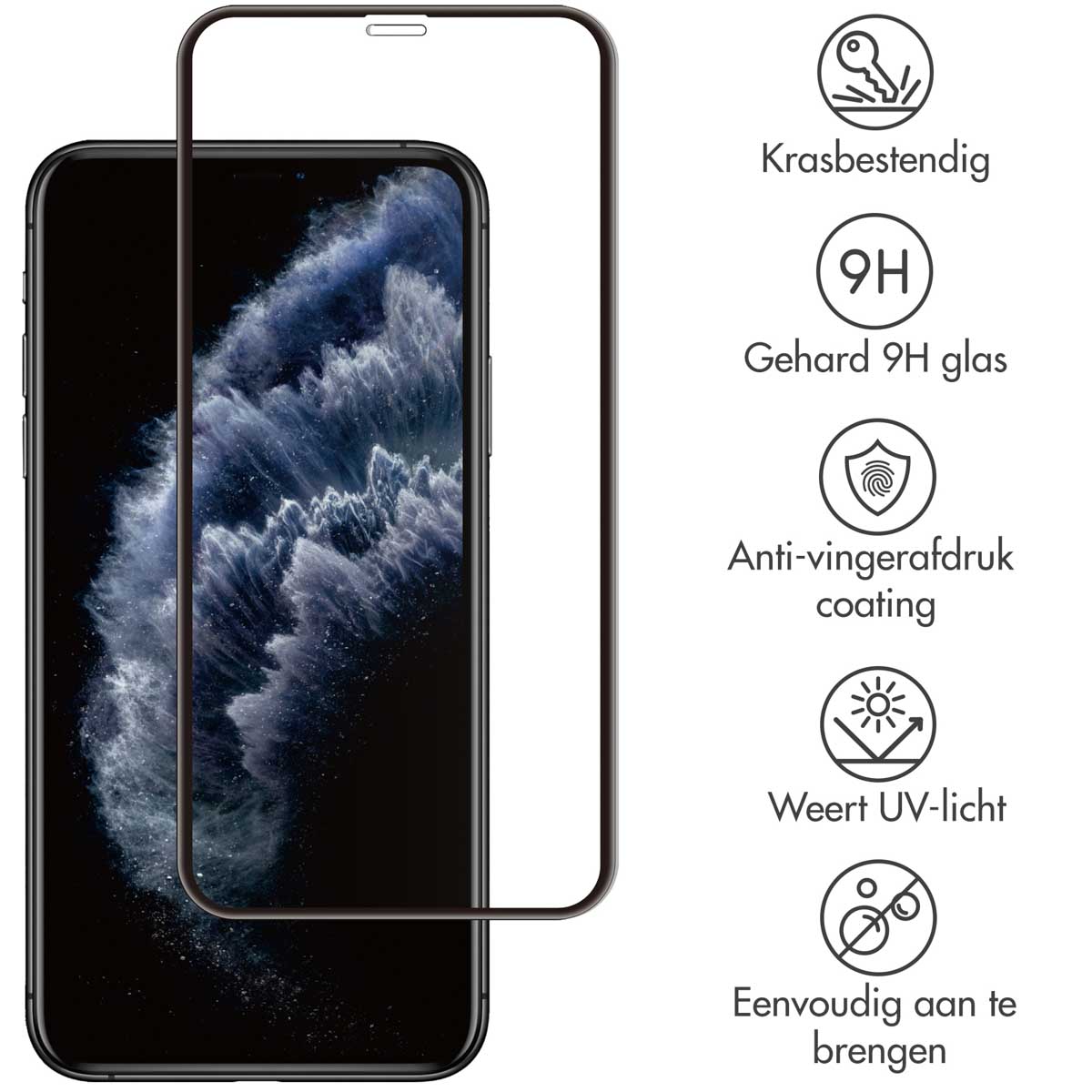 Selencia Gehard Glas Premium Screenprotector Apple iPhone 11 Pro / Xs / X - Afbeelding 4