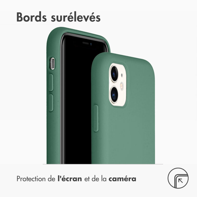 Accezz Liquid Silicone Backcover Apple iPhone 11 - Donkergroen - Afbeelding 6