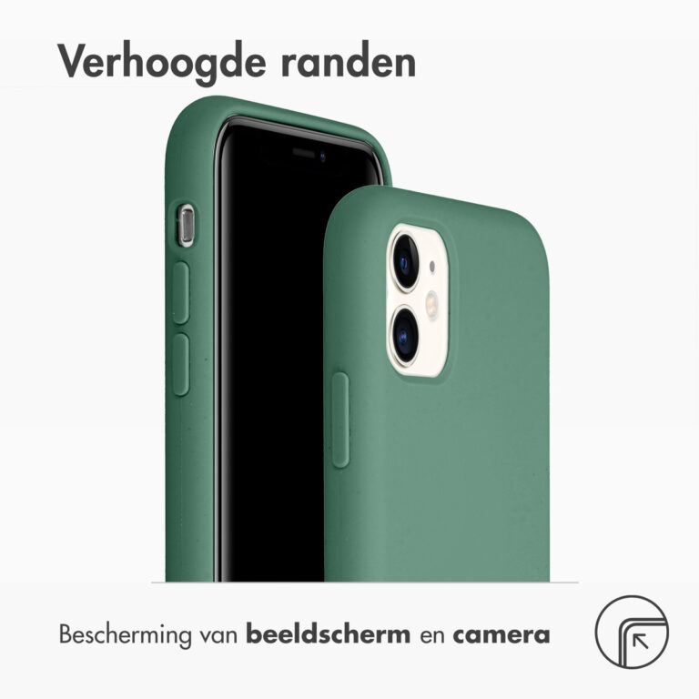 Accezz Liquid Silicone Backcover Apple iPhone 11 - Donkergroen - Afbeelding 3