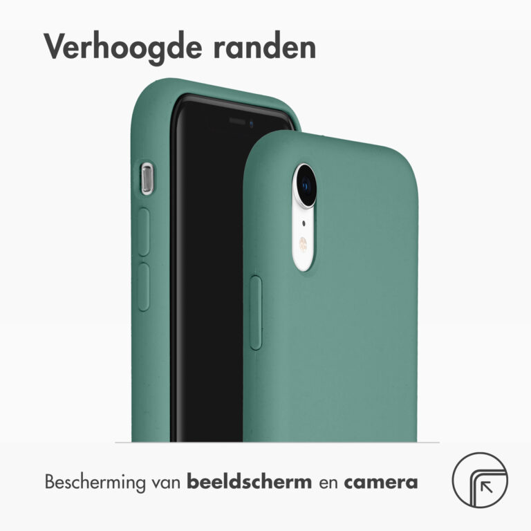 Accezz Liquid Silicone Backcover Apple iPhone Xr - Donkergroen - Afbeelding 2