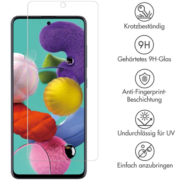 Selencia Gehard Glas Screenprotector Samsung Galaxy A51 - Afbeelding 4