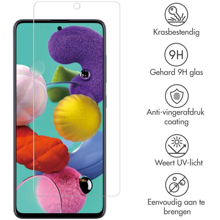 Selencia Gehard Glas Screenprotector Samsung Galaxy A51 - Afbeelding 2