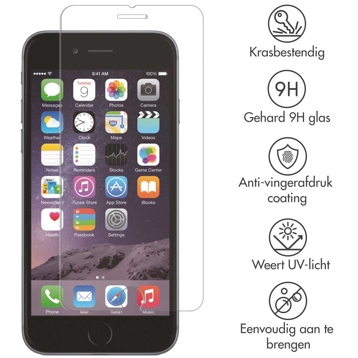 Selencia Gehard Glas Screenprotector Apple iPhone SE (2022 / 2020) - Afbeelding 4