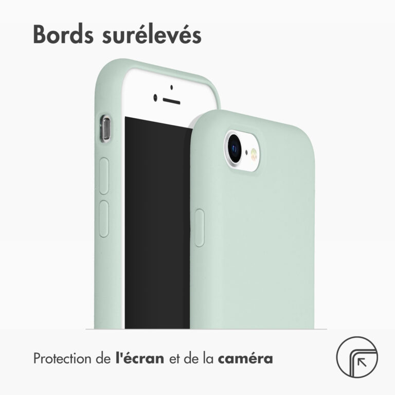 Accezz Liquid Silicone Backcover Apple iPhone SE (2022 / 2020) / 8 / 7 - Sky Blue - Afbeelding 8