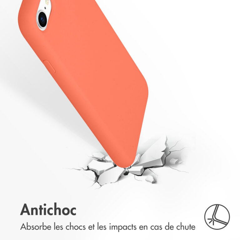 Accezz Liquid Silicone Backcover Apple iPhone SE (2022 / 2020) / 8 / 7 - Nectarine - Afbeelding 9