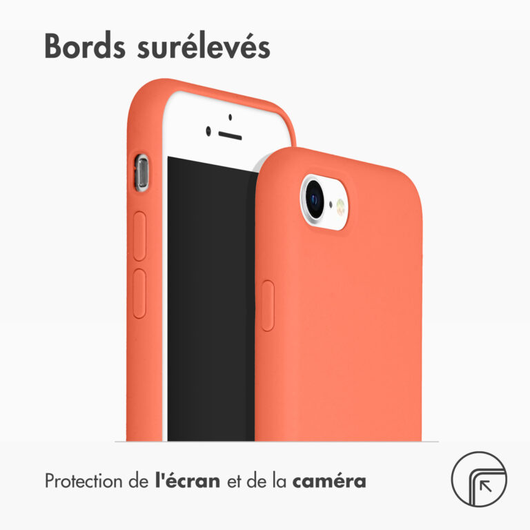 Accezz Liquid Silicone Backcover Apple iPhone SE (2022 / 2020) / 8 / 7 - Nectarine - Afbeelding 8