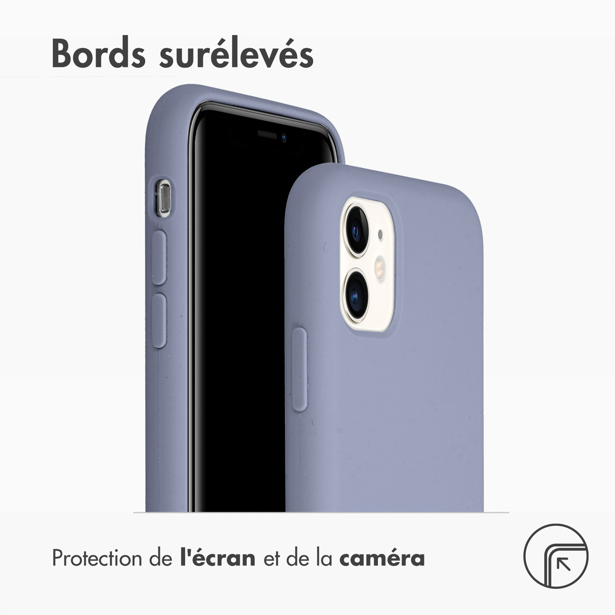Accezz Liquid Silicone Backcover Apple iPhone 11 - Lavender Gray - Afbeelding 9