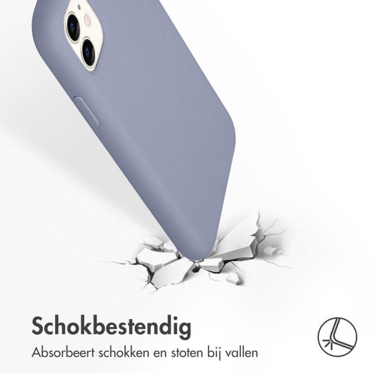 Accezz Liquid Silicone Backcover Apple iPhone 11 - Lavender Gray - Afbeelding 7