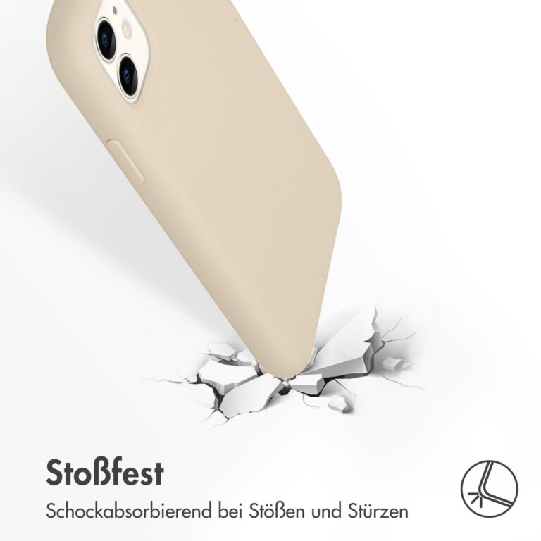 Accezz Liquid Silicone Backcover Apple iPhone 11 - Stone - Afbeelding 10