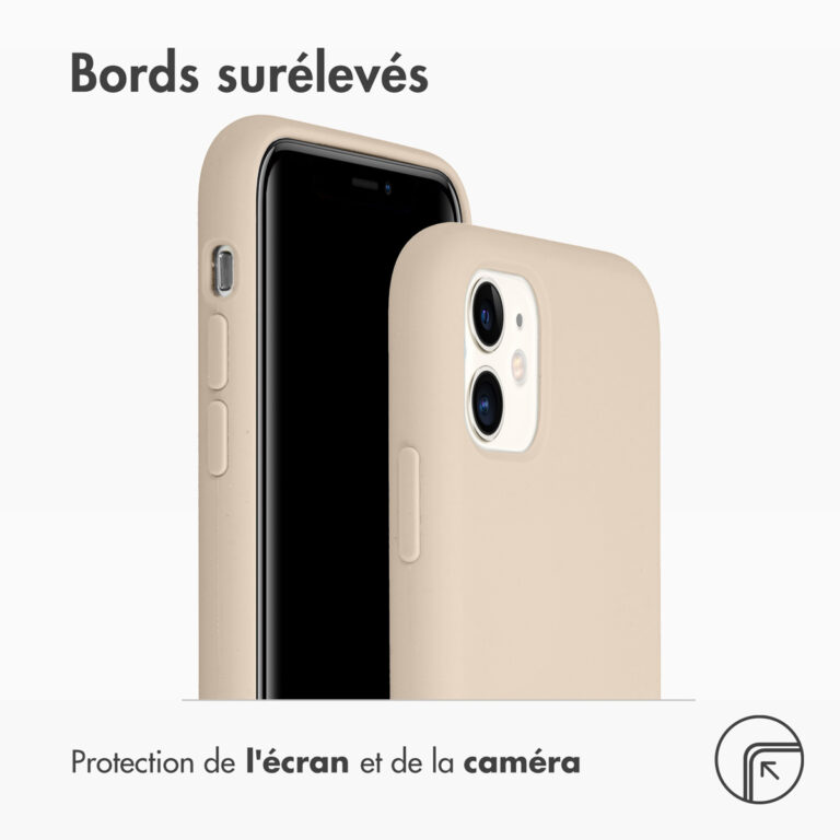 Accezz Liquid Silicone Backcover Apple iPhone 11 - Stone - Afbeelding 6