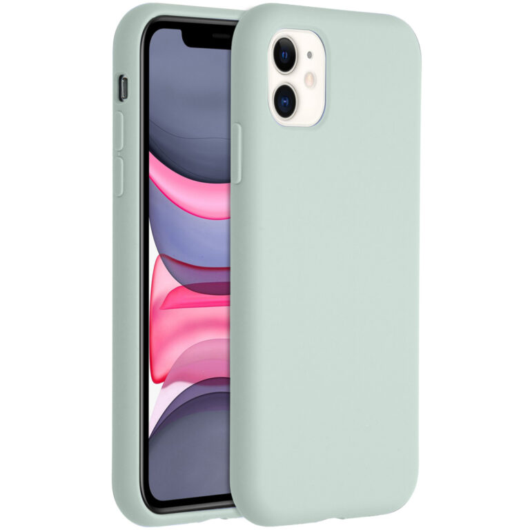 Accezz Liquid Silicone Backcover Apple iPhone 11 - Sky Blue - Afbeelding 4