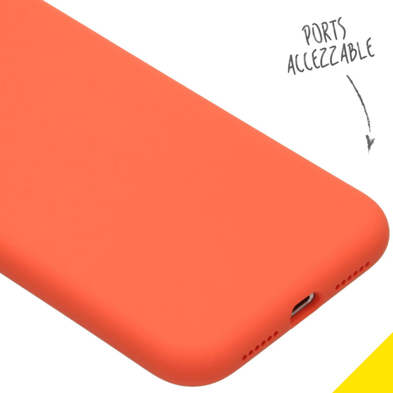 Accezz Liquid Silicone Backcover Apple iPhone 11 - Nectarine - Afbeelding 3