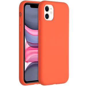 Accezz Liquid Silicone Backcover Apple iPhone 11 - Nectarine