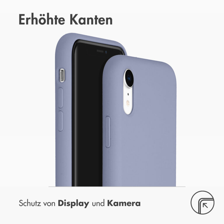 Accezz Liquid Silicone Backcover Apple iPhone Xr - Lavender Gray - Afbeelding 10