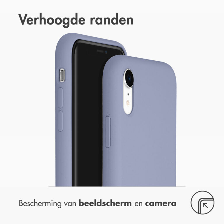 Accezz Liquid Silicone Backcover Apple iPhone Xr - Lavender Gray - Afbeelding 5