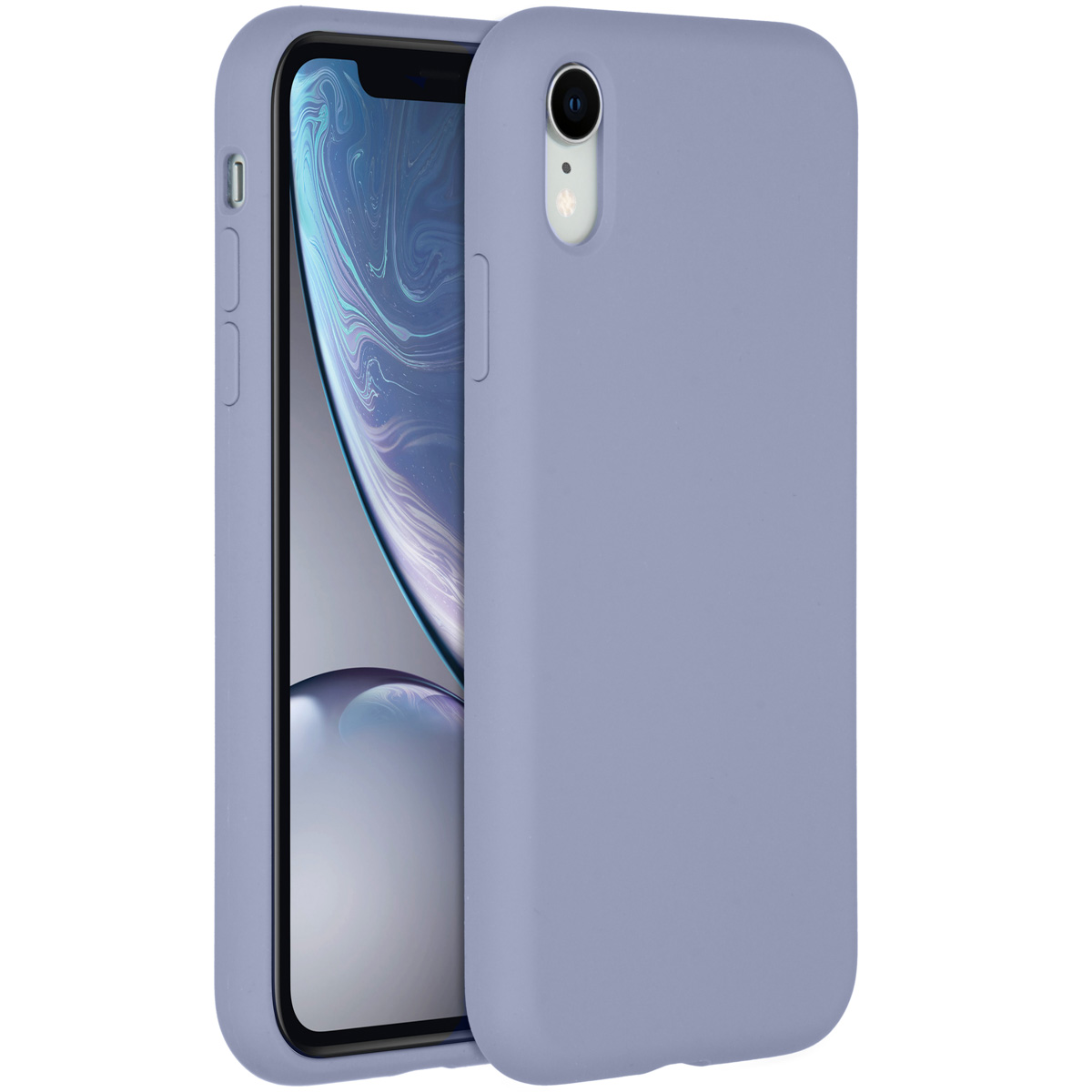 Accezz Liquid Silicone Backcover Apple iPhone Xr - Lavender Gray - Afbeelding 3
