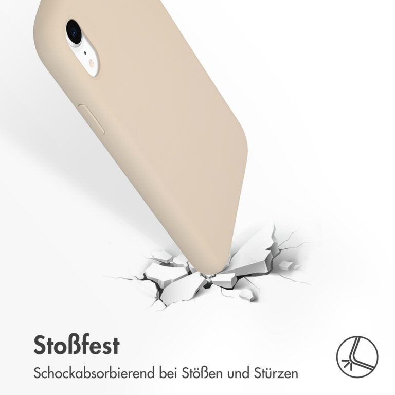 Accezz Liquid Silicone Backcover Apple iPhone Xr - Stone - Afbeelding 8