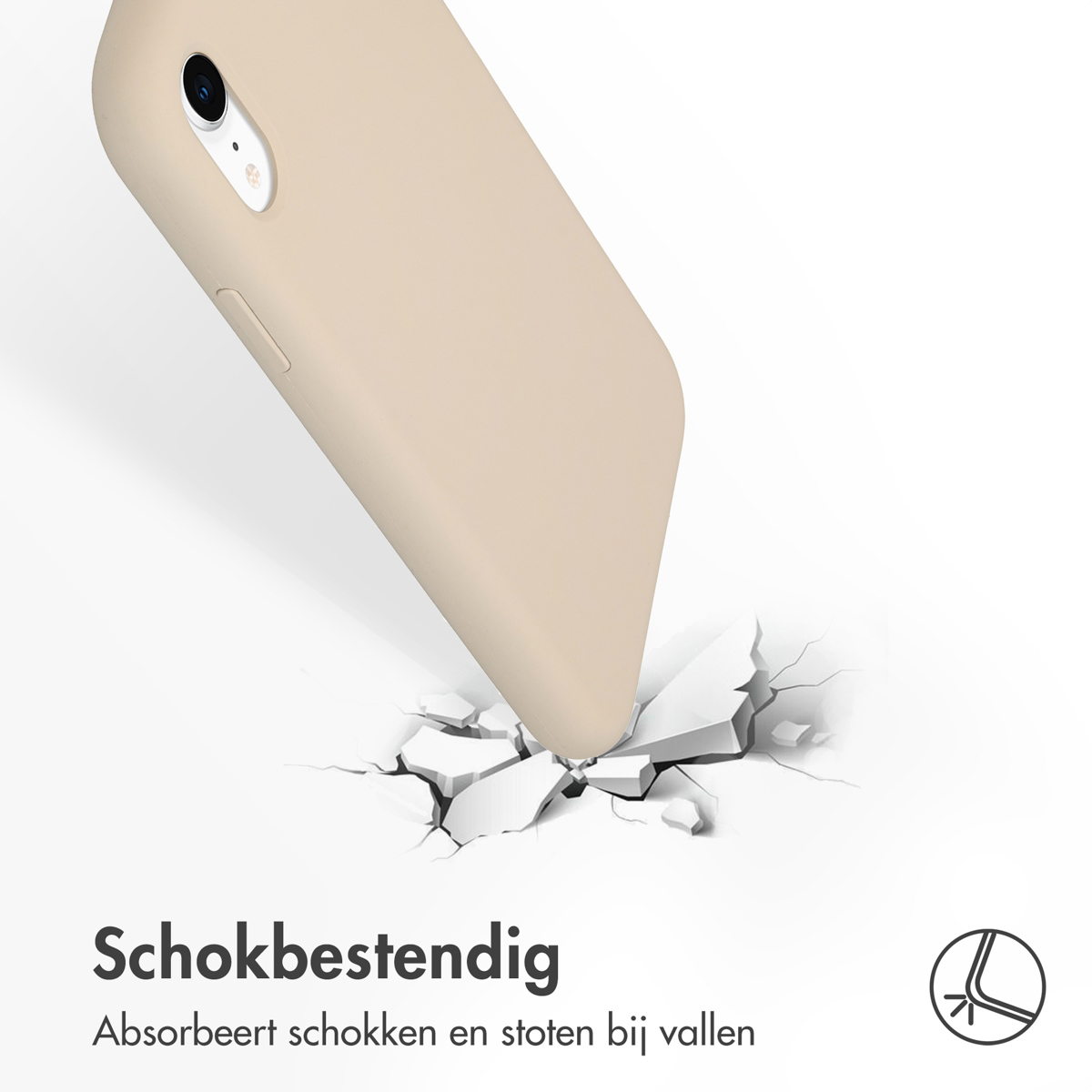 Accezz Liquid Silicone Backcover Apple iPhone Xr - Stone - Afbeelding 8
