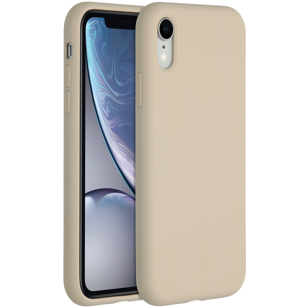Accezz Liquid Silicone Backcover Apple iPhone Xr - Stone - Afbeelding 3