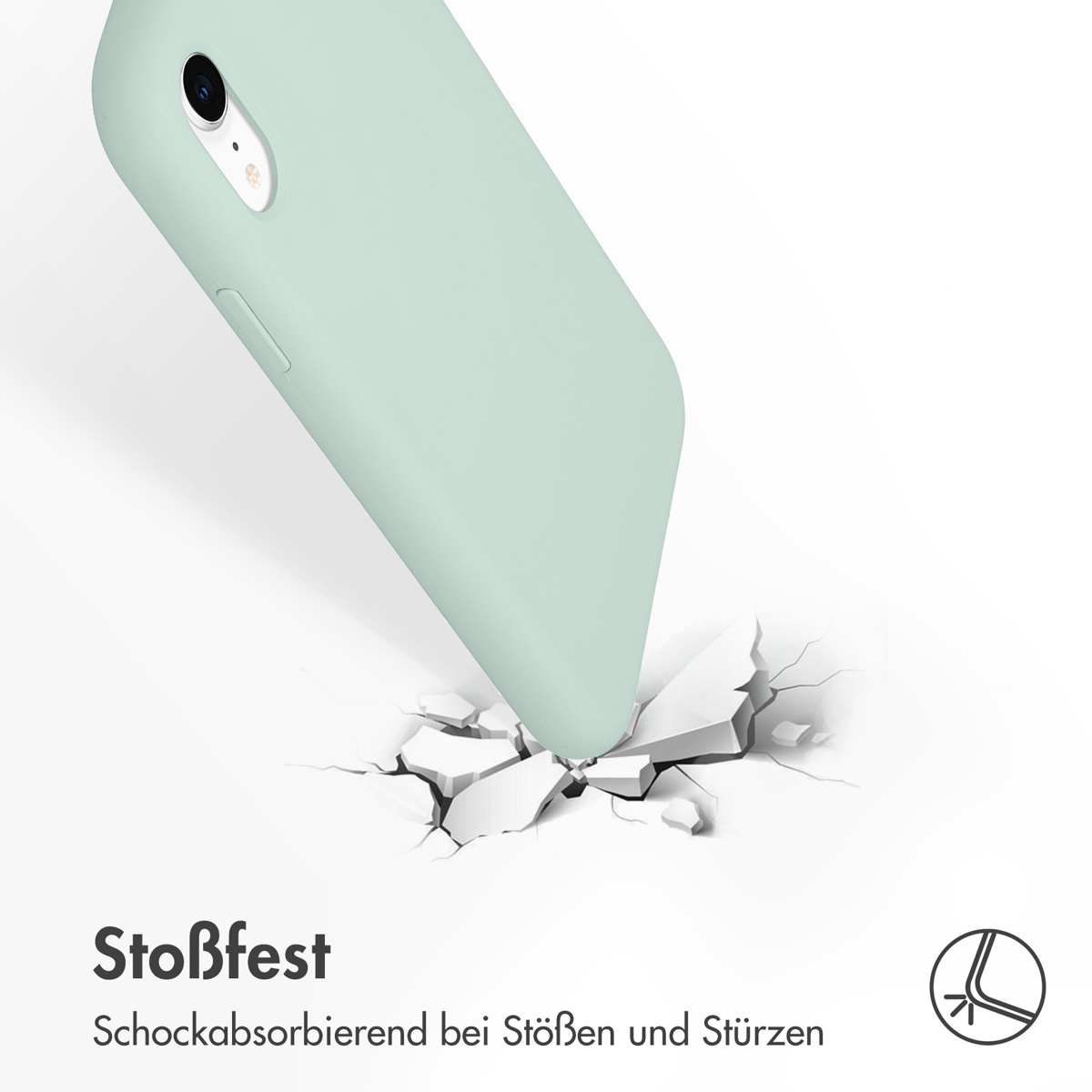 Accezz Liquid Silicone Backcover Apple iPhone Xr - Sky Blue - Afbeelding 9