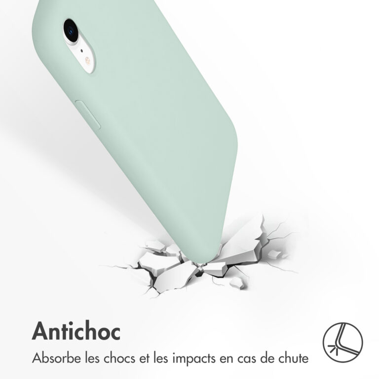 Accezz Liquid Silicone Backcover Apple iPhone Xr - Sky Blue - Afbeelding 7